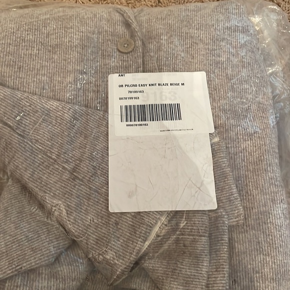 Anthropologie Pilcro Blazer Jacket New Easy Knit Natural Beige Size Medium NWT - Picture 10 of 10